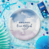 Assiettes En Carton B'NEI MITZVAH SEAL couleur moderne violet bleu (Fête)