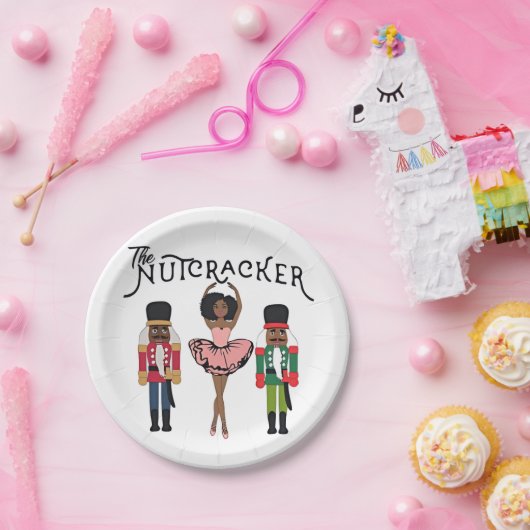 Assiettes En Carton Boca Raton Black Nutcracker Funny Christmas (Fête)