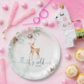 Assiettes En Carton Boeuf de cerf rose roux son froid dehors (Fête)