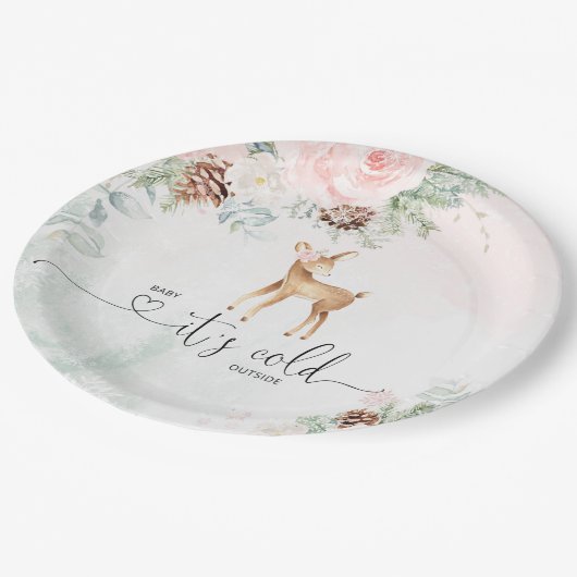 Assiettes En Carton Boeuf de cerf rose roux son froid dehors (Angle)