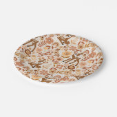 Assiettes En Carton Boeuf mignon cerf modèle floral (Angle)