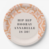 Assiettes En Carton Bohème aquarelle pascal marocain pêche anniversair (Devant)