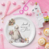 Assiettes En Carton Bohème Victorienne Mariage robe Fête des mariées d (Fête)