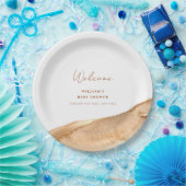 Assiettes En Carton Boho Abstrait Desert Baby shower Bienvenue (Fête)