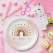 Assiettes En Carton Boho aquarelle arc-en-ciel (Fête)