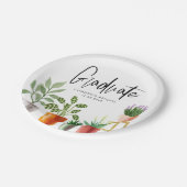 Assiettes En Carton Boho Aquarelle Poted Houseplants Graduation (Angle)