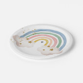 Assiettes En Carton Boho Arc-en-ciel Anniversaire Pastel Baby shower m (Angle)