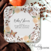 Assiettes En Carton BOHO Automne Floral Automne Baby shower papillon