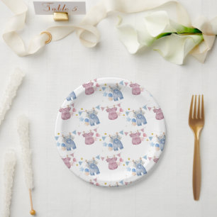 Assiettes En Carton Boho Baby Clotheline Sexe Révélation