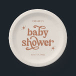Assiettes En Carton Boho Baby shower Terre ton Baby shower<br><div class="desc">C'est un motif rétro en terre cuite à thème baby shower napkin design. Modifiez la plupart* des mots et des couleurs sur cette carte invitation rétro pour la rendre adaptée à votre thème d'événement style personnel ! (les mots "baby shower" ne sont pas modifiables, mais vous pouvez changer leurs couleurs...</div>