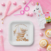 Assiettes En Carton Boho Bassinet Nursery Baby shower (Fête)
