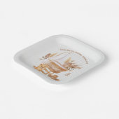 Assiettes En Carton Boho Bassinet Nursery Baby shower (Angulaire)