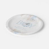 Assiettes En Carton Boho Blue Citrouille C'est un garçon Baby shower d (Angle)