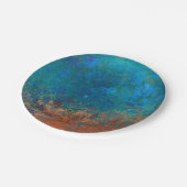 Assiettes En Carton Boho Blue Cuivre Rustique (Angle)