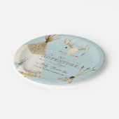 Assiettes En Carton BOHO BlueTeepee Flèches Deer Antler Baby Boy Shoy (Angle)