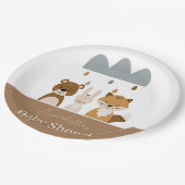 Assiettes En Carton Boho Boho Boho Cute Woodland Bébé Animaux (Angle)