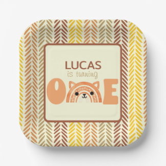Assiettes En Carton Boho Boho Boho Woodland Premier anniversaire