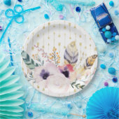 Assiettes En Carton Boho Bouquet (Fête)