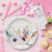 Assiettes En Carton Boho Bouquet (Fête)