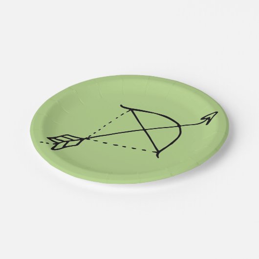 Assiettes En Carton Boho Bow Doodle (Angle)