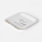 Assiettes En Carton Boho Brunch Fleurs et Bulles pour une Baby Shower (Angulaire)