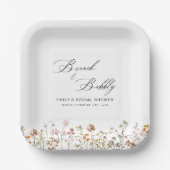 Assiettes En Carton Boho Brunch Fleurs et Bulles pour une Baby Shower (Recto)