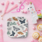 Assiettes En Carton Boho Butfly Baby shower Table (Fête)