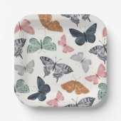 Assiettes En Carton Boho Butfly Baby shower Table (Recto)