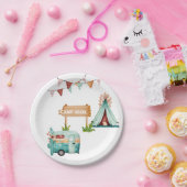 Assiettes En Carton Boho camping fête d'anniversaire Plaque de papier (Fête)
