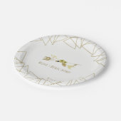 Assiettes En Carton Boho Chic Flèches & Triangles Géométriques Dorés M (Angle)
