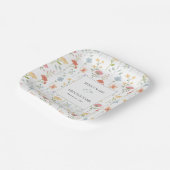 Assiettes En Carton Boho Chic Fleur sauvage Moderne Floral Mariage (Angulaire)