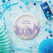 Assiettes En Carton boho chic, lavande aquarelle Plaque de papier (Fête)