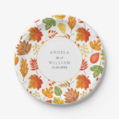 Assiettes En Carton Boho Chic Mariage de automne (Devant)