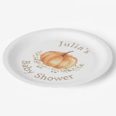 Assiettes En Carton Boho Citrouille Automne Autumn Foliage Baby shower (Angle)