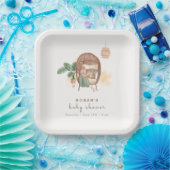 Assiettes En Carton Boho Cosy Teddy Bear Sleep Baby shower (Fête)