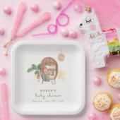 Assiettes En Carton Boho Cosy Teddy Bear Sleep Baby shower (Fête)