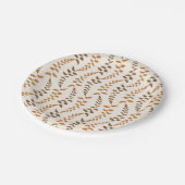 Assiettes En Carton Boho Cream Fern Strings - motif sans soudure. (Angle)