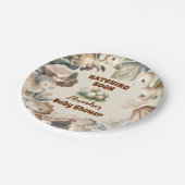 Assiettes En Carton Boho Cute Hatching Bientôt Dinosaur Baby shower (Angle)