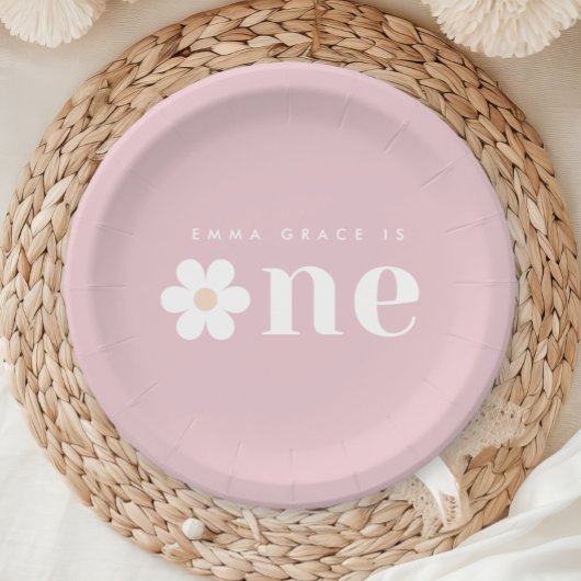 Assiettes En Carton Boho Daisy Plaques de papier d'anniversaire