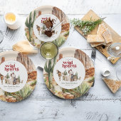 Assiettes En Carton Boho Désert occidental | Enterrement de vie de jeu