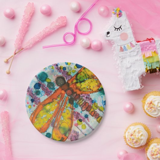 Assiettes En Carton Boho DragonFly Design (Fête)