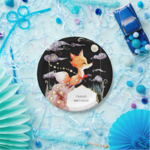 Assiettes En Carton Boho Enfants Renard Anniversaire