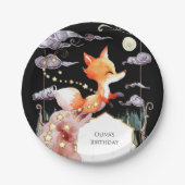 Assiettes En Carton Boho Enfants Renard Anniversaire (Devant)