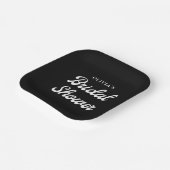 Assiettes En Carton Boho et Retro Black | FÊTE DES MARIÉES (Angulaire)