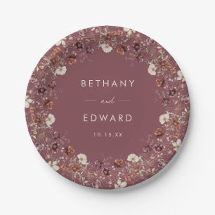 Assiettes En Carton Boho Fall Floral Mariage