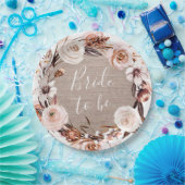 Assiettes En Carton Boho Fête des mariées Plaque Burlap Bride à être (Fête)