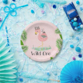 Assiettes En Carton Boho Flamant rose Wild One Bird Party (Fête)