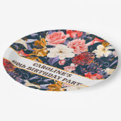 Assiettes En Carton Boho Floral Élégant (Angle)