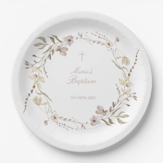 Assiettes En Carton Boho floral flowers Paper Plate table decor