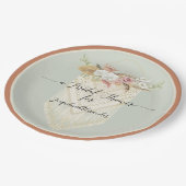 Assiettes En Carton BOHO Floral Terra Cotta Pampas Grass Fête de l'mar (Angle)